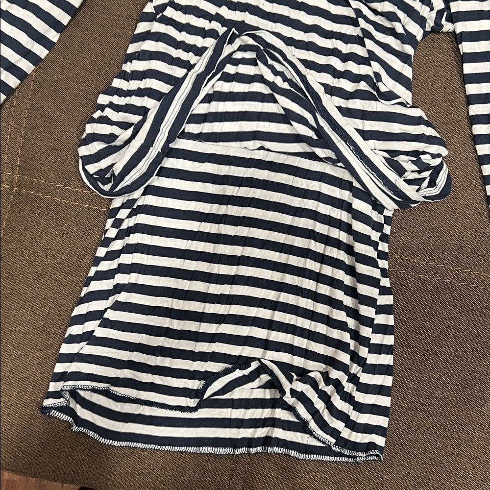 H&M Navy Striped Long Sleeve Shirt with Red Heart - Picture 3 of 3